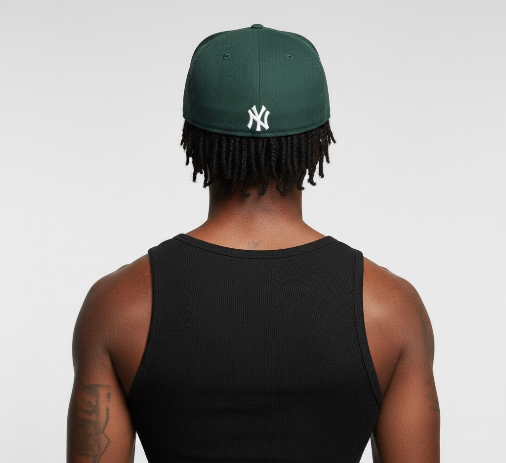 Dark Green New York Yankees Flame Logo Gray Bottom 1999 World