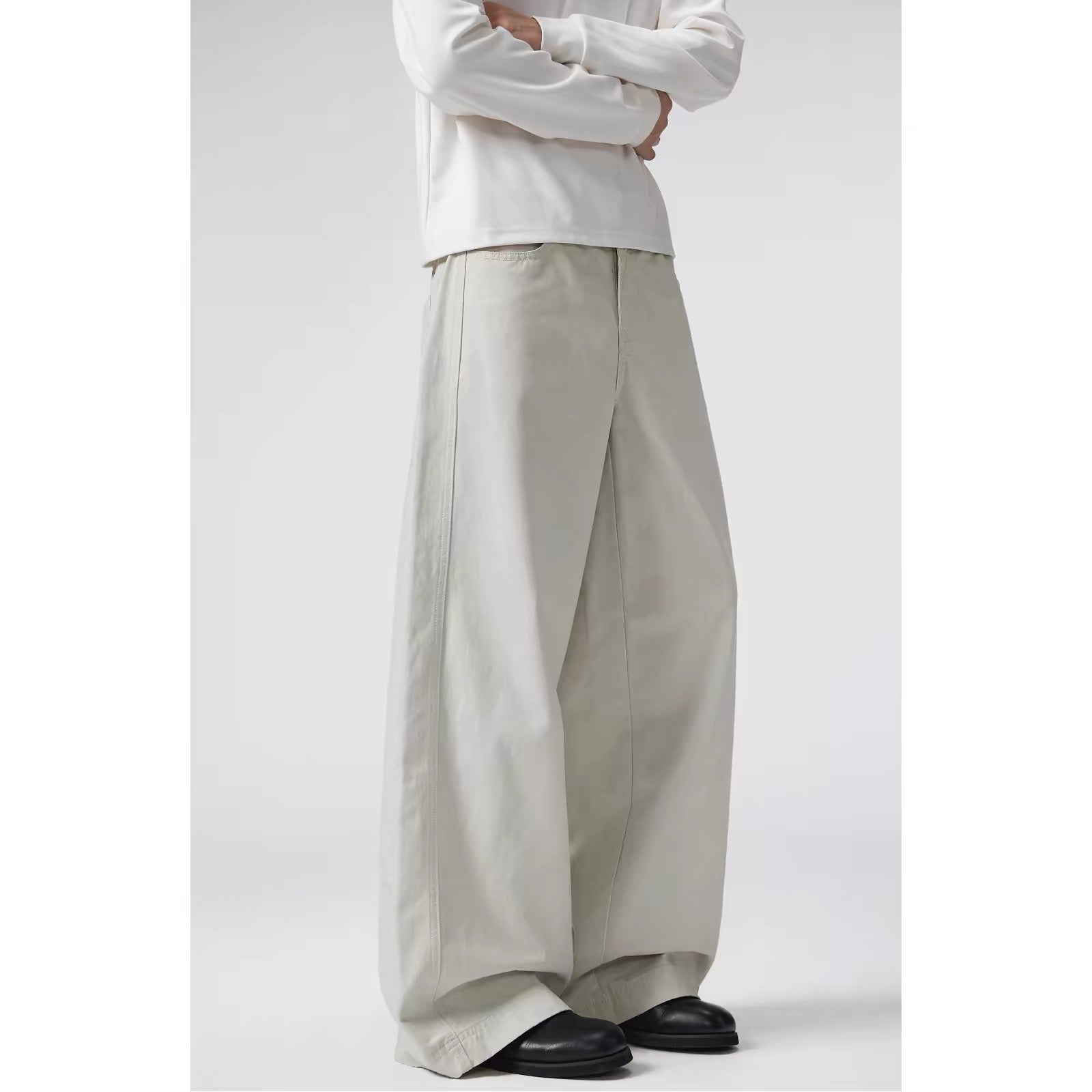 Off-White Wide Leg Denim Trousers
