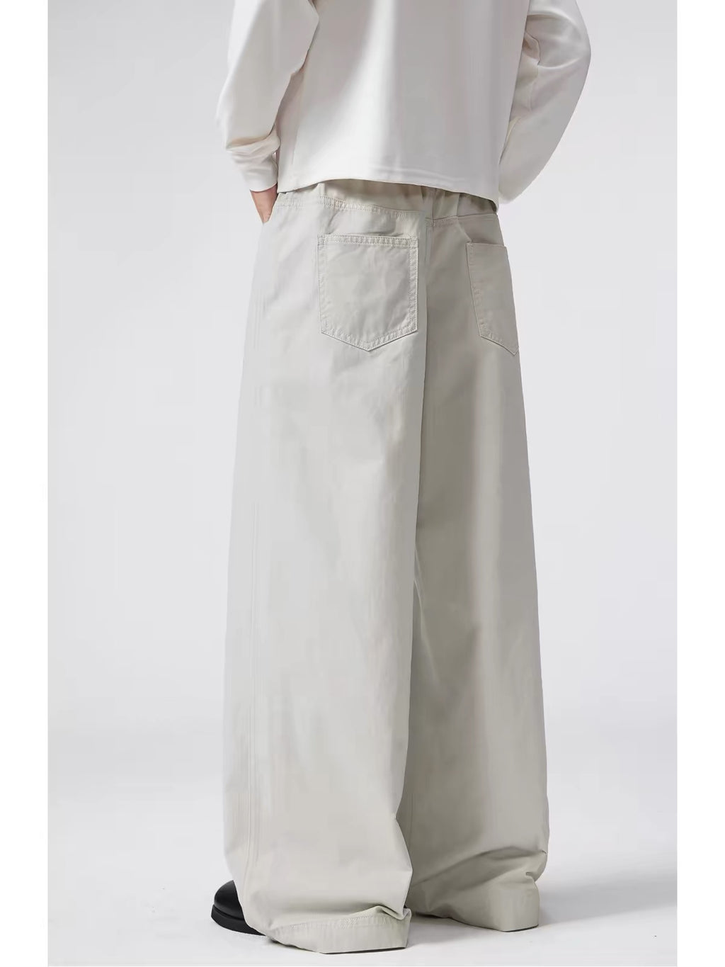 Off-White Wide Leg Denim Trousers