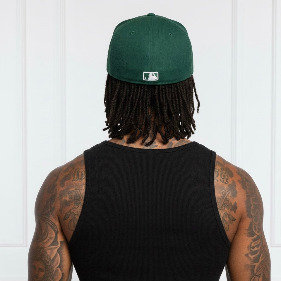 New Era Green Oakland Athletics Batting Practice