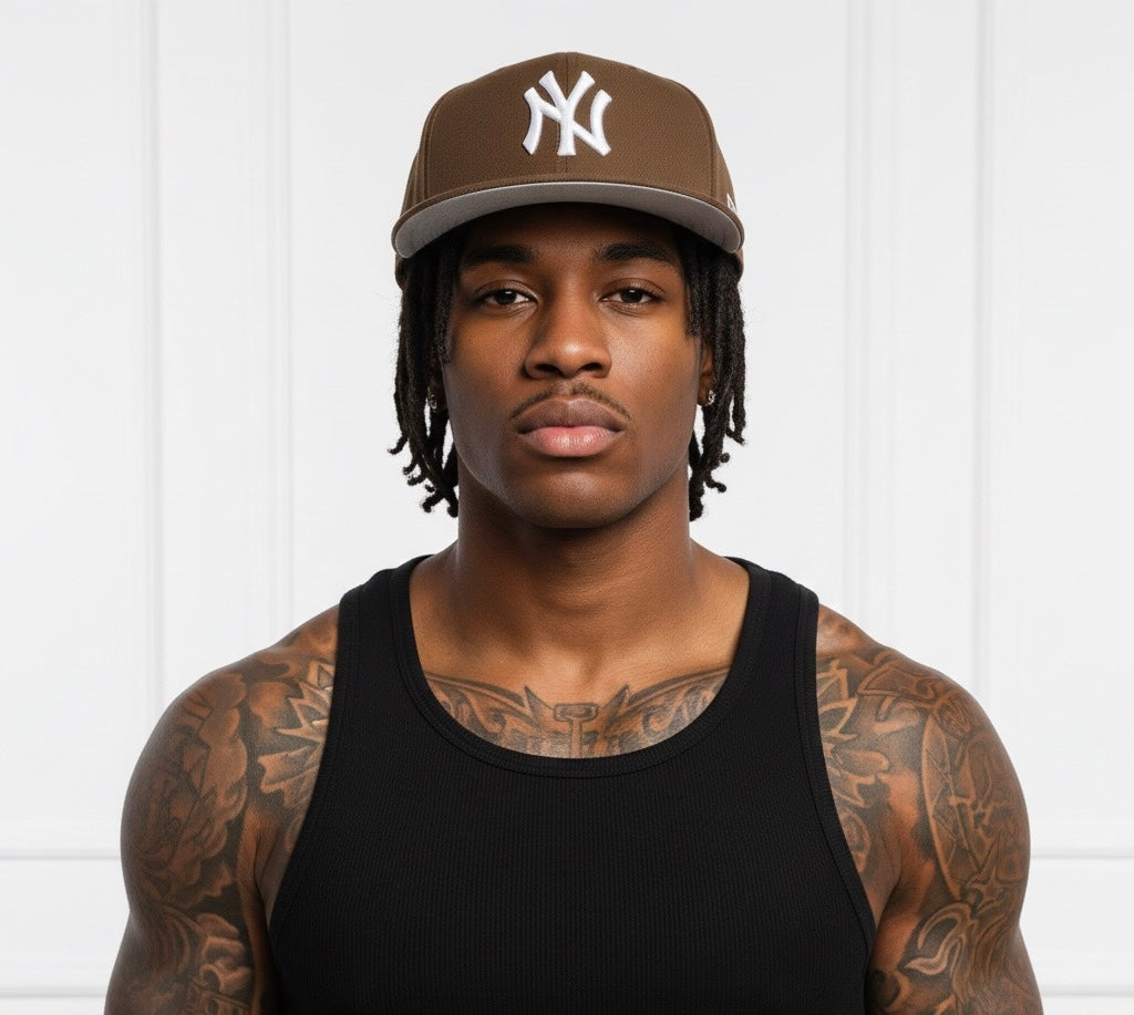 New Era NY 9FIFTY Retro Crown snapback cap in brown