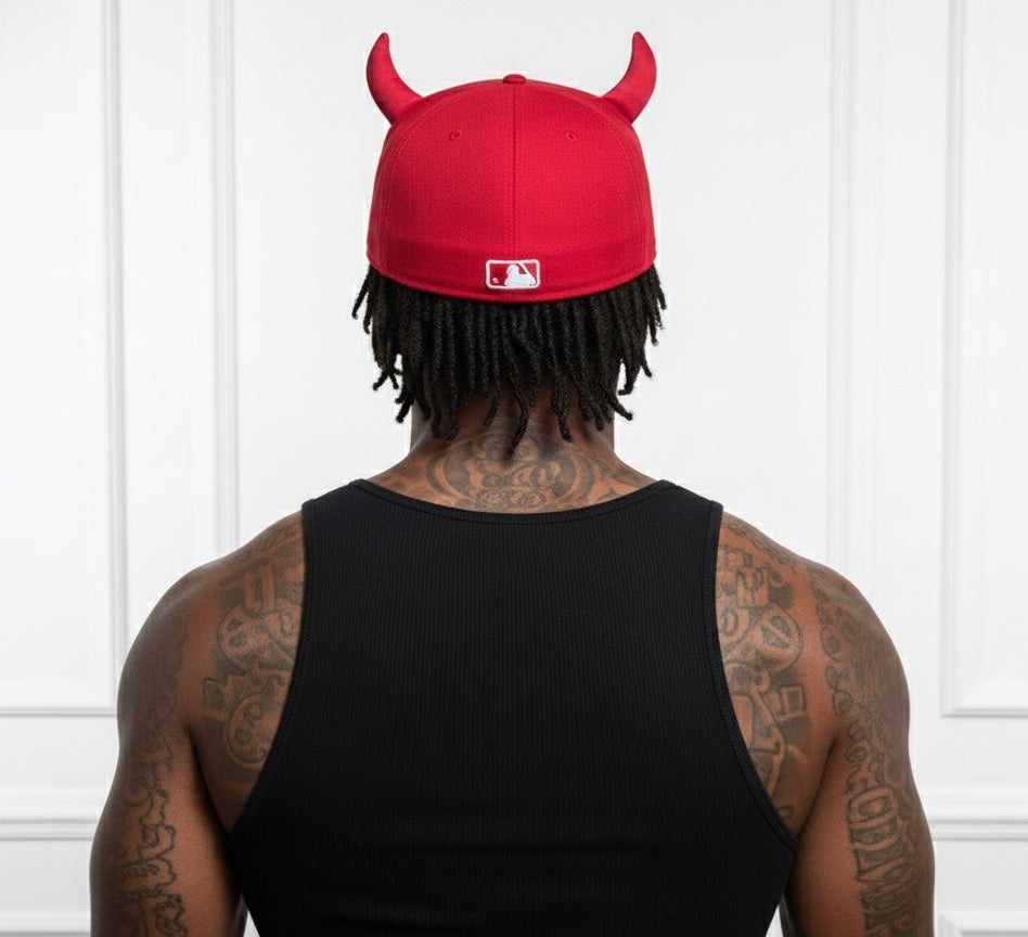 New Era NY Yankees with Devil’s Horn in Red