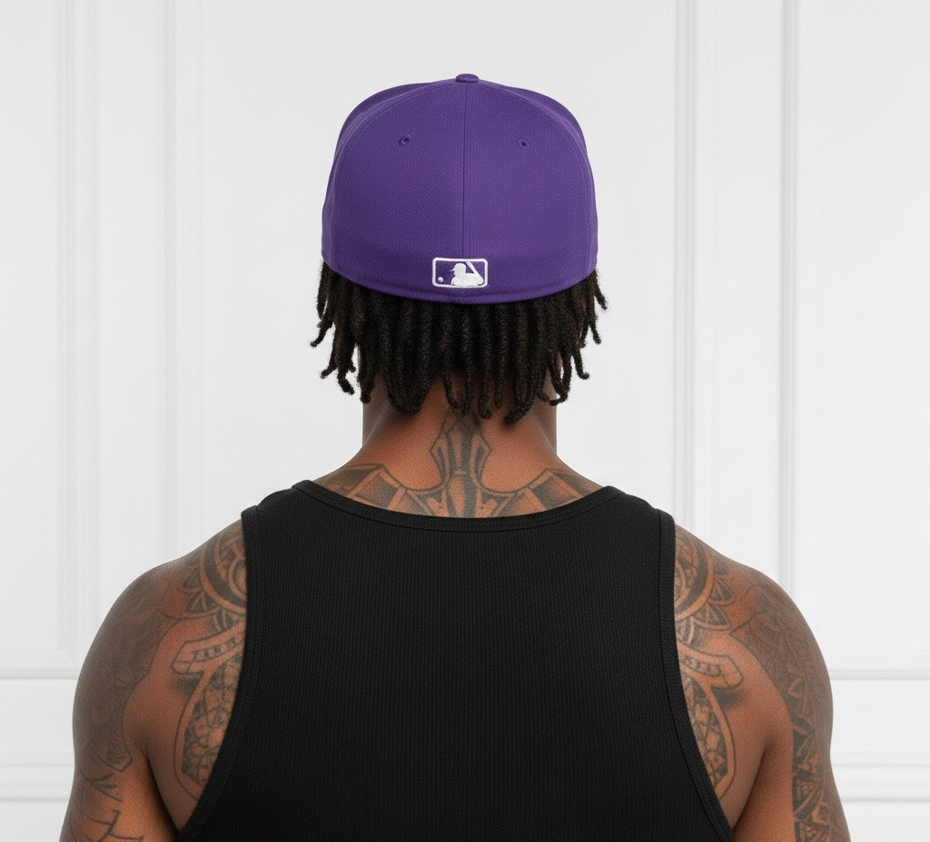 St. Louis Cardinals fitted baseball cap in a purple colorway