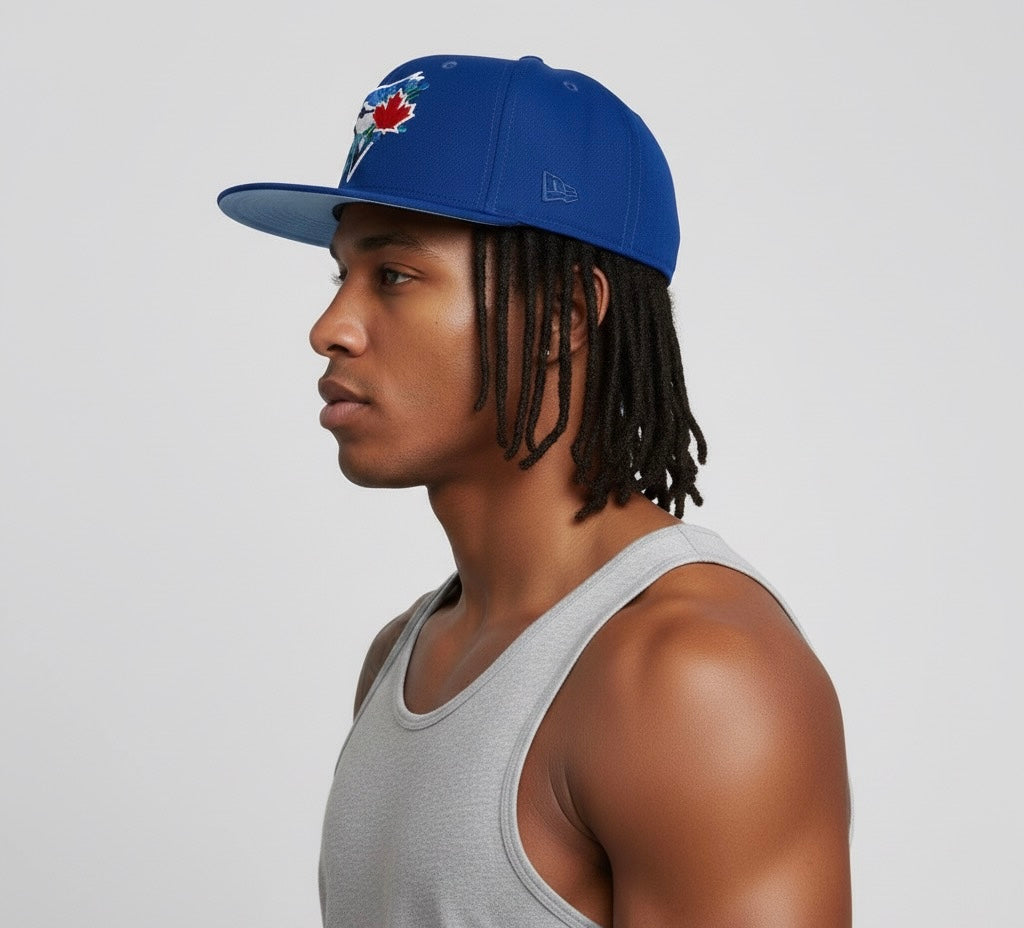 New Era Toronto Blue Jays 59FIFTY fitted hat with a "bloom"