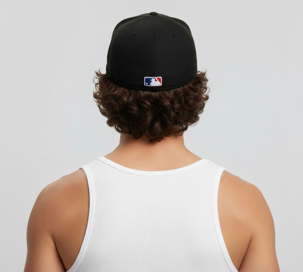 New Era Born x Raised Black Los Angeles Dodgers Mr. Cartoon 59FIFTY Fitted Hat