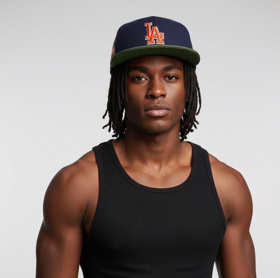 New Era Navy Los Angeles Dodgers Sprouted 59FIFTY Fitted Hat