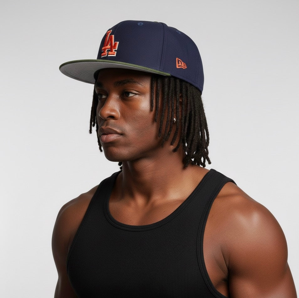 New Era Navy Los Angeles Dodgers Sprouted 59FIFTY Fitted Hat